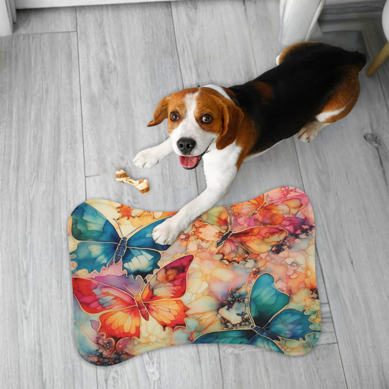Butterfly Decor - Tapis d'alimentation en os 1 pièce