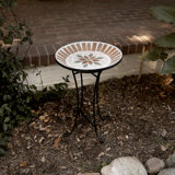 Ulus Glass Mosaic Birdbath