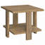 Table de bout moderne avec plateau en pierre et cadre doré - 2 tiroirs