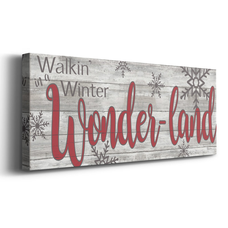 «Winter Wonderland on Canvas», art textuel, H 12 po x l 30 po x P 1,5 po