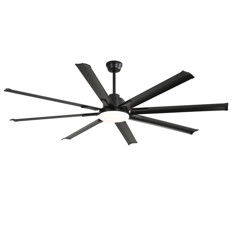 Ventilateurs de plafond 84 pouces 84 pouces avec télécommande intelligente et 8 pales pour le salon, 84 de large