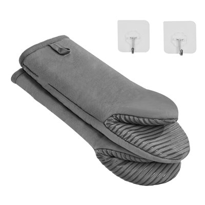 Ensemble de gants de cuisine en coton, résistant à la chaleur jusqu'à 500 ℉, idéal pour les cuisines domestiques, ensemble de 2 pièces.