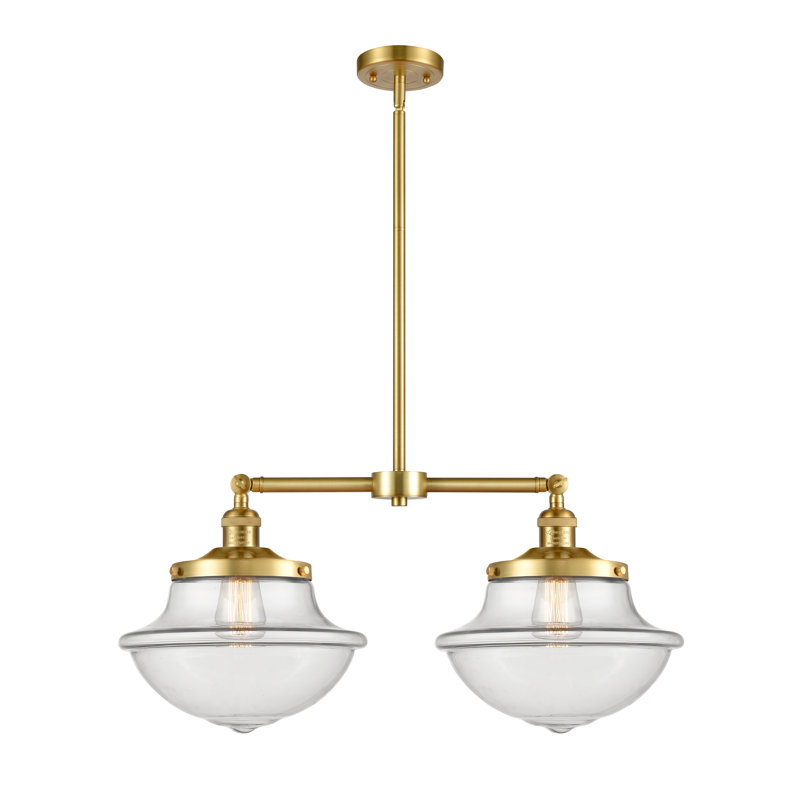 Calliope 2 - Light Kitchen Island Pendant, 6 Watt Vinage LED Bulb, Clear, Satin Gold