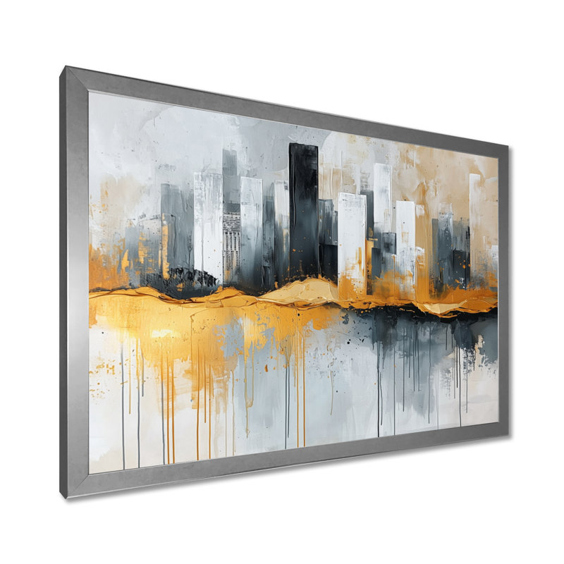 Letendre - Cityscapes Wall Art, H 34 po x l 44 po, Cadre de photo unique, Argent argent