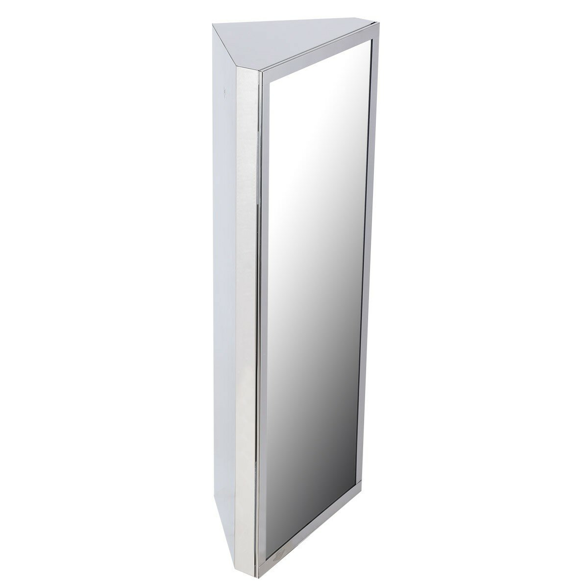 Renovators Supply Infinity x Corner Surface Wall Mount Stainless Steel Medicine Cabinet w/ Mirror