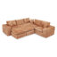 Canapé modulaire en forme de L de 107 po avec deux repose-pieds amovibles en forme de L pour le salon, canapé-lit confortable avec coussins, combinaison de bricolage-189943037