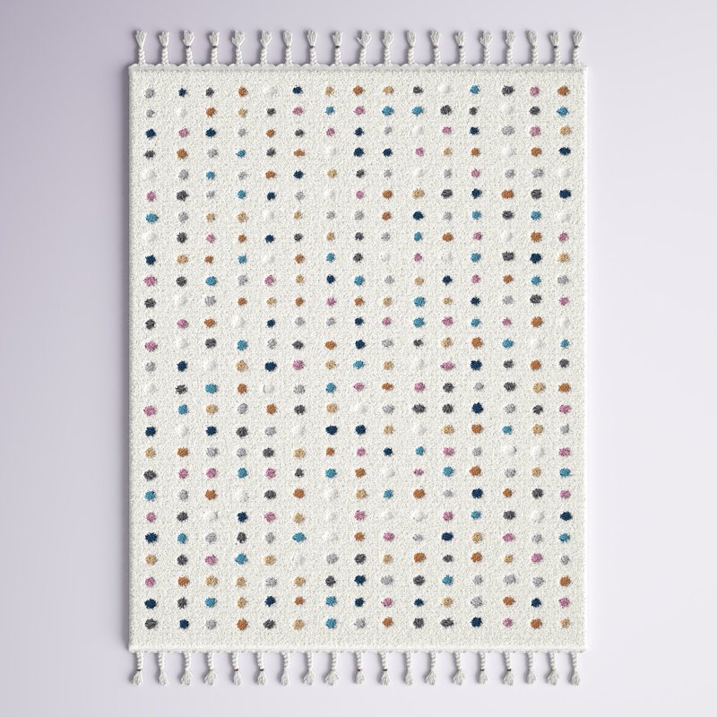 Tapis ivoire à poils longs Weishaar, Rectangle 5 pi 3 po x 7 pi 6 po