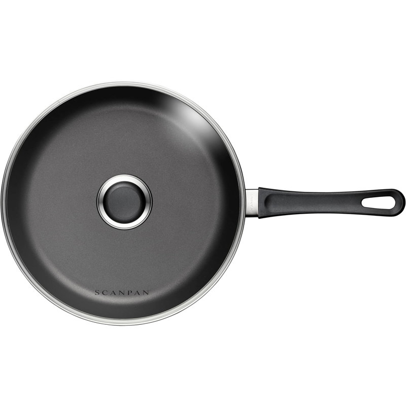 Poêle à sauter antiadhésive avec couvercle Scanpan Classic 3,25 pte / 3,0 L / 11 po / 28 cm, noir
