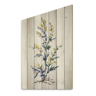Blossoming Wormwood Flowers - Impression traditionnelle sur bois