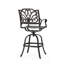 Tabouret pivotant en fonte d'aluminium