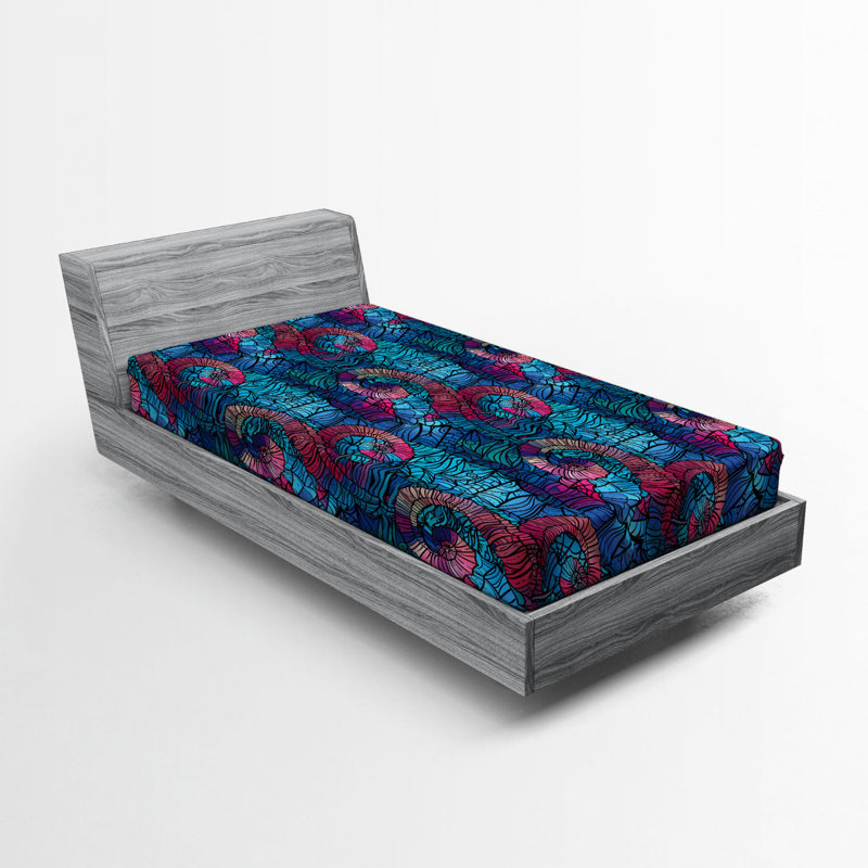 Microfiber Abstract Fitted Sheet, Twin XL Fitted Sheet
