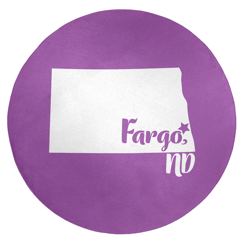 Tapis de poly-chenille fargo north dakota, Rond 5 pi
