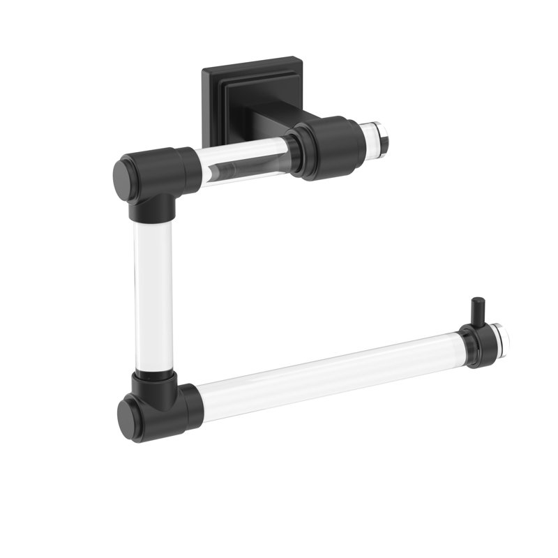 Anneau à serviette Glacio, Transparent / noir mat