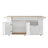 72"W  Kitchen Island With Leaf