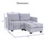Causeuse modulaire en L avec repose-pieds Cateleya-655888031