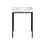 Table à la mode 3: cadre en marbre blanc et stratifié en métal