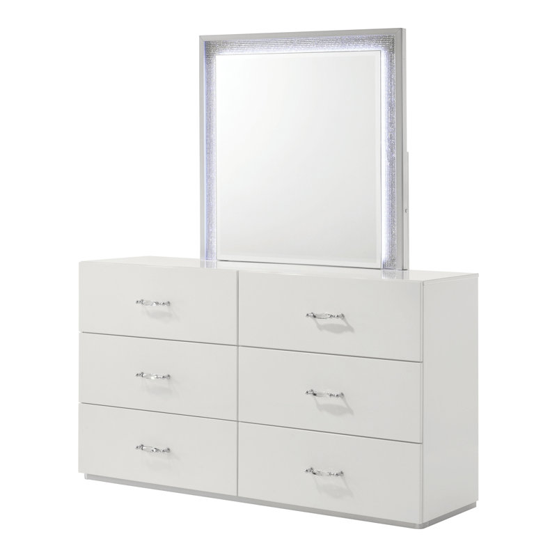 Ensemble commode et miroir 2 pièces Liasia