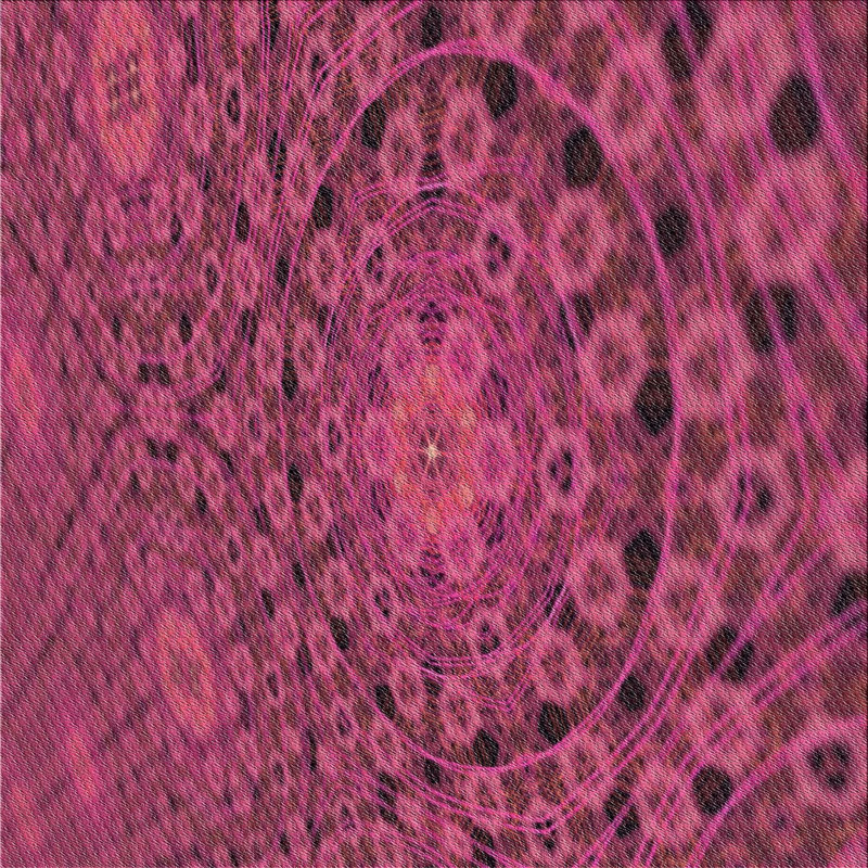 Laine tissée à la machine abstraite et rose polyester Tapis décoratif, Carré 6 pi x 6 pi