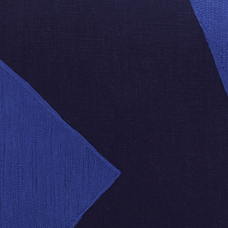 Coussin décoratif en coton Auburn, Carré 20 po, Bleu / Noir, Polyester