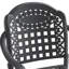 Chaise de patio en fonte d'aluminium 4 pièces avec cadre noir et coussins bleus (Identique à W1710S00510)