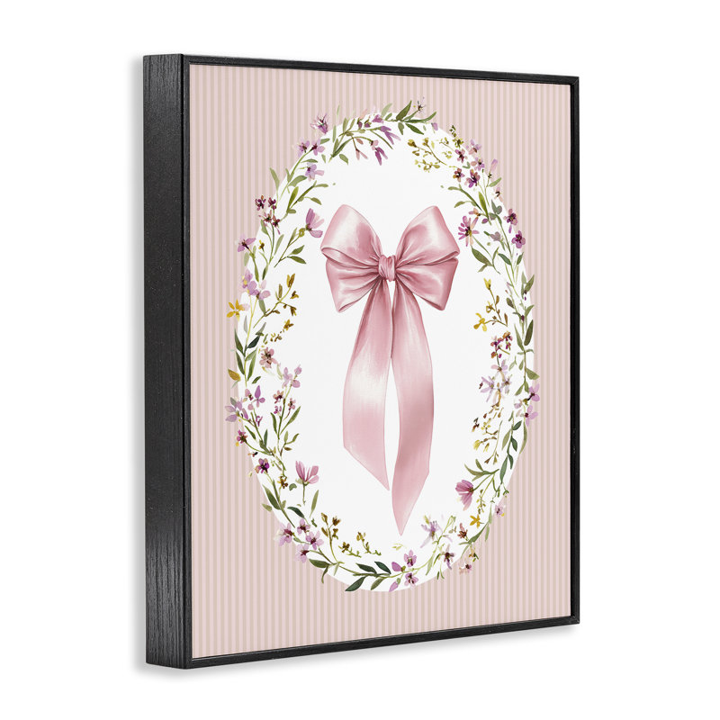 Ruban avec des fleurs ovales, estampe numérique, conception par Christine Simpson Art, H 14 po x l 11 po