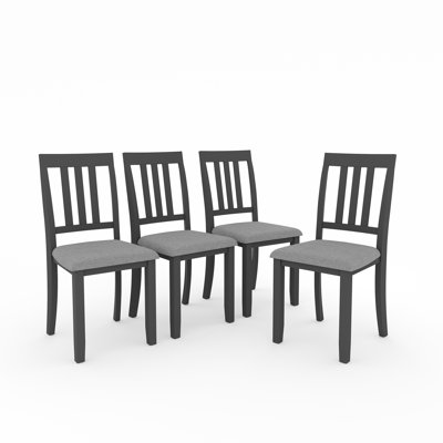 18.5'' H Upholstered Oak Wood Side Chair 