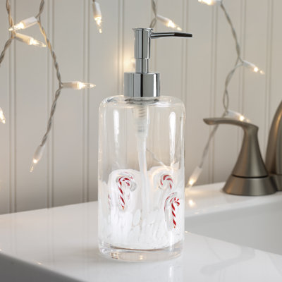 Avanti Candy Canes Glass Lotion Dispenser