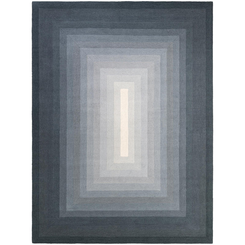  Ombre Wool Rug, Gray, Rectangle 9' x 12'
