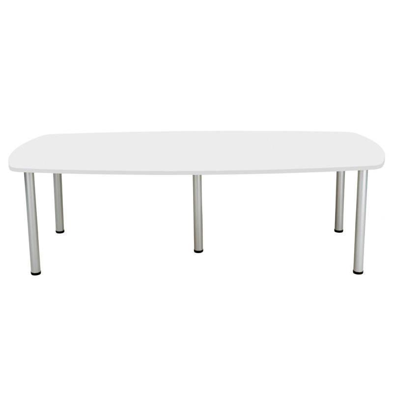 Bouton 240cm Boat Shaped Conference Table, White