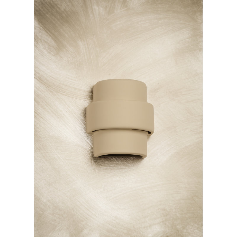 Chiyeko Ceramic Wall Light, LED Bulb Included, 9" H x 8" W x 5" D, Cottonwood