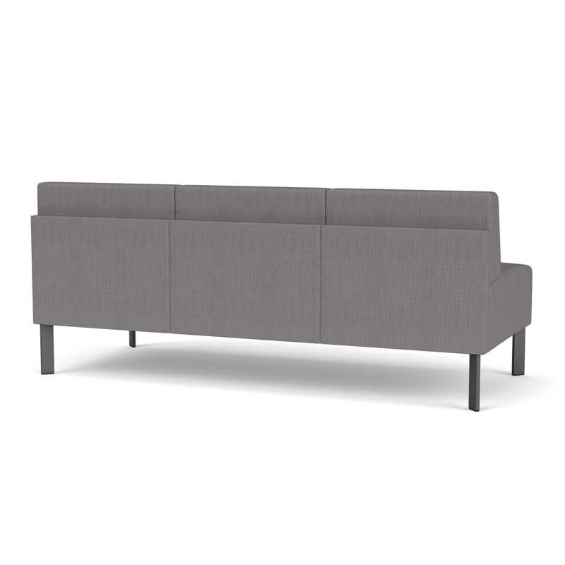 Canapé sans accoudoirs Luxe Lounge, Acier gris anthracite, Plot Line acier