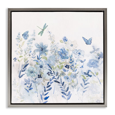 Délicat jardin floral bleu