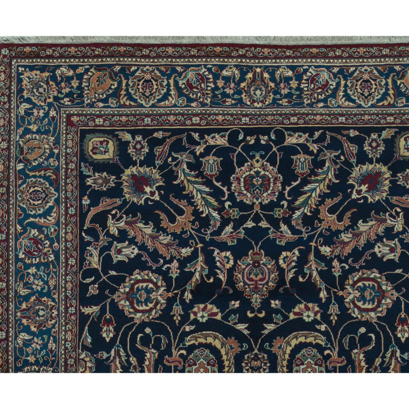 Sona Wool Oriental Area Rug in Navy/Blue