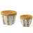 Pair Of Cement Planters In White And Brown With Distinct Black V Pattern, Large 10.2X10.2X7.9 In, Small 7.9X7.9X6.7 In - Ideal For Floral Arrangements Scandinavian Spaces 2 Organic Enhance Your