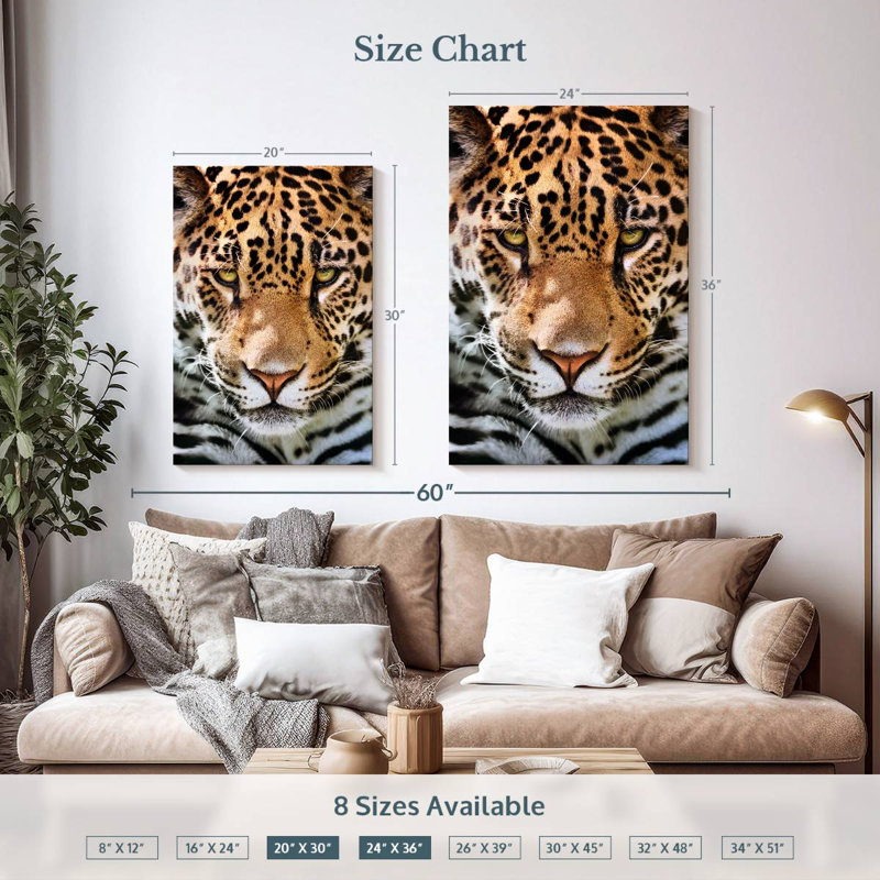 Brampt Frowning Jaguar, 36" H x 24" W