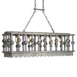 Art Deco 5 - Light Kitchen Island Linear Pendant