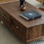 Table de bout rectangulaire en noyer noir