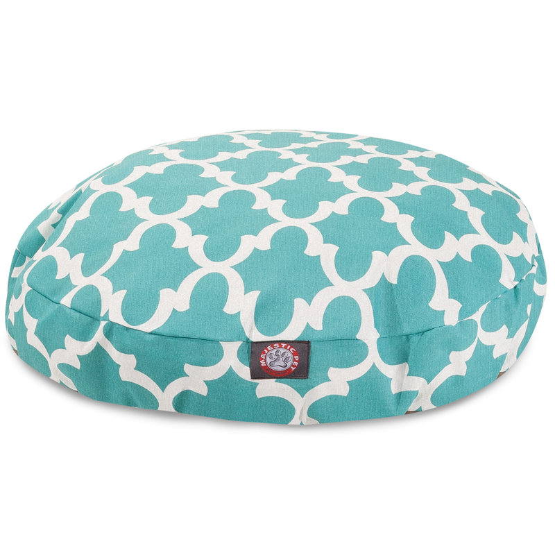 Lit-coussin pour chien Trellis, Grand (l 42 po x P 42 po x H 5 po), Bleu sarcelle