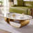 Courtlandt 55.2" Oval Faux Marble Coffee Table with Storage Drawer-1123523632
