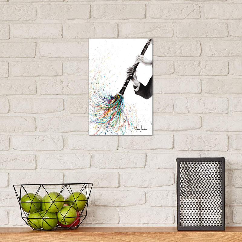 A Clarinet Tune by Ashvin Harrison - Wrapped Canvas Print, 20.32 cm H x 30.48 cm W