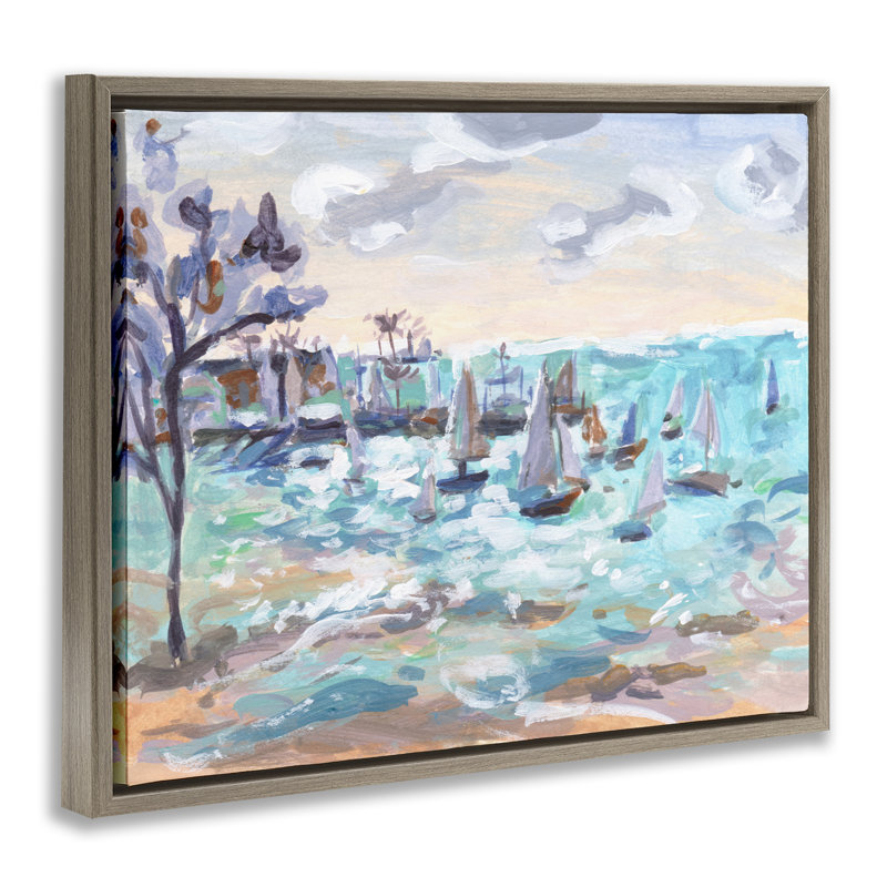 Voilier par Shore, Cadre flottant orme Montalcino, H 25 po x l 31 po