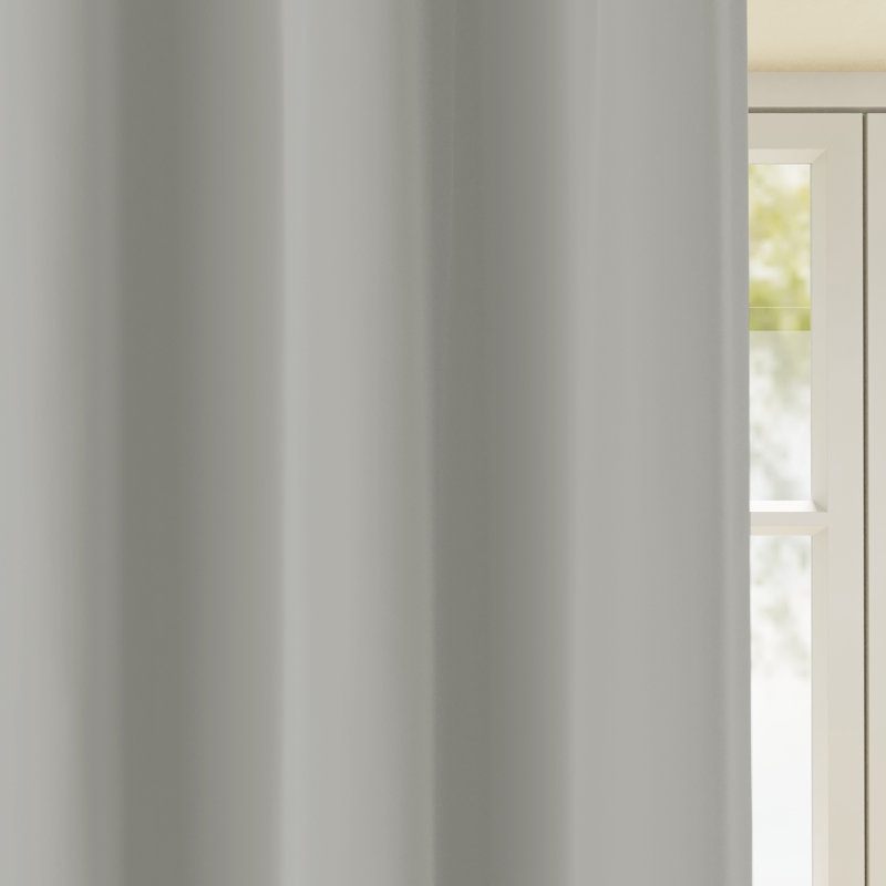 Stefany Room Darkening Curtain, 117 W x 137 D cm, Grey