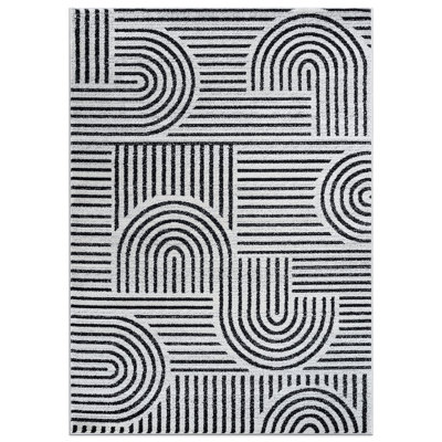 Rambo Bohemian Stripe Arch Design Area Rug