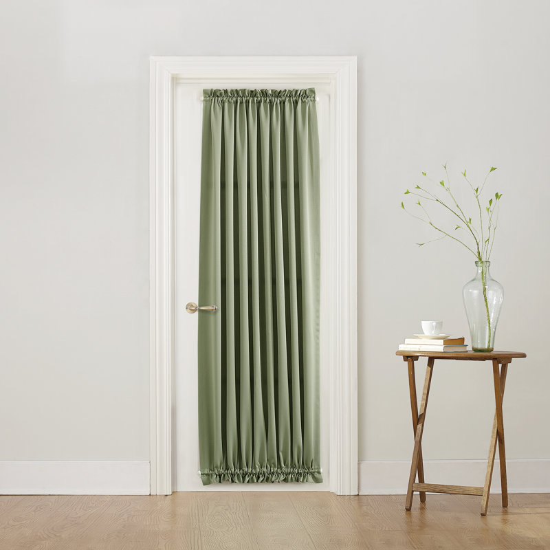 Panneau de rideau à porte thermique avec passe-tringle - Basics by Wayfair ™, Vert sauge