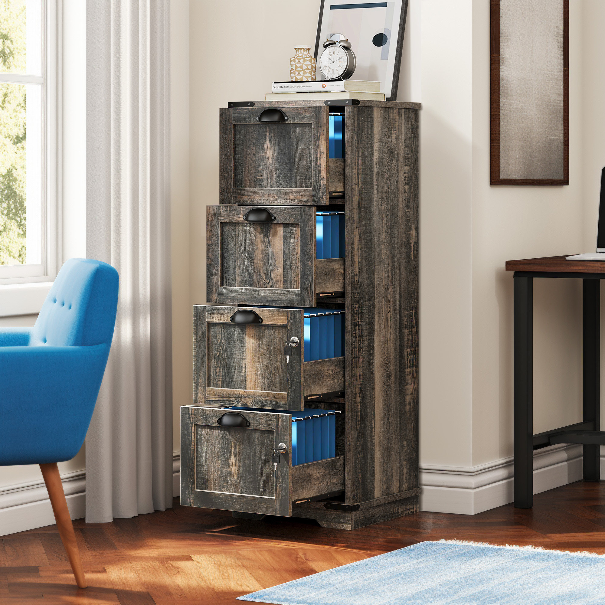 Laurel Foundry Modern Farmhouse Benitez 16.54'' Wide 4 Drawer File