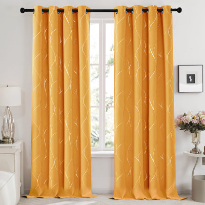 Kellda Thermal Room Darkening Polyester Curtain Panels