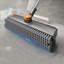 Brosse à récurer 3-en-1 à manche long, balai à raclette pour nettoyage, brosse à poils rigides rotatifs à 180 ° pour béton, carrelage, mur, terrasse, patio