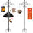2 Pack 108 Inch Adjustable Tall Shepherds Hooks For Outdoor With 5 Prongs Base, Double Shepherd Hooks For Bird Feeder Stand
