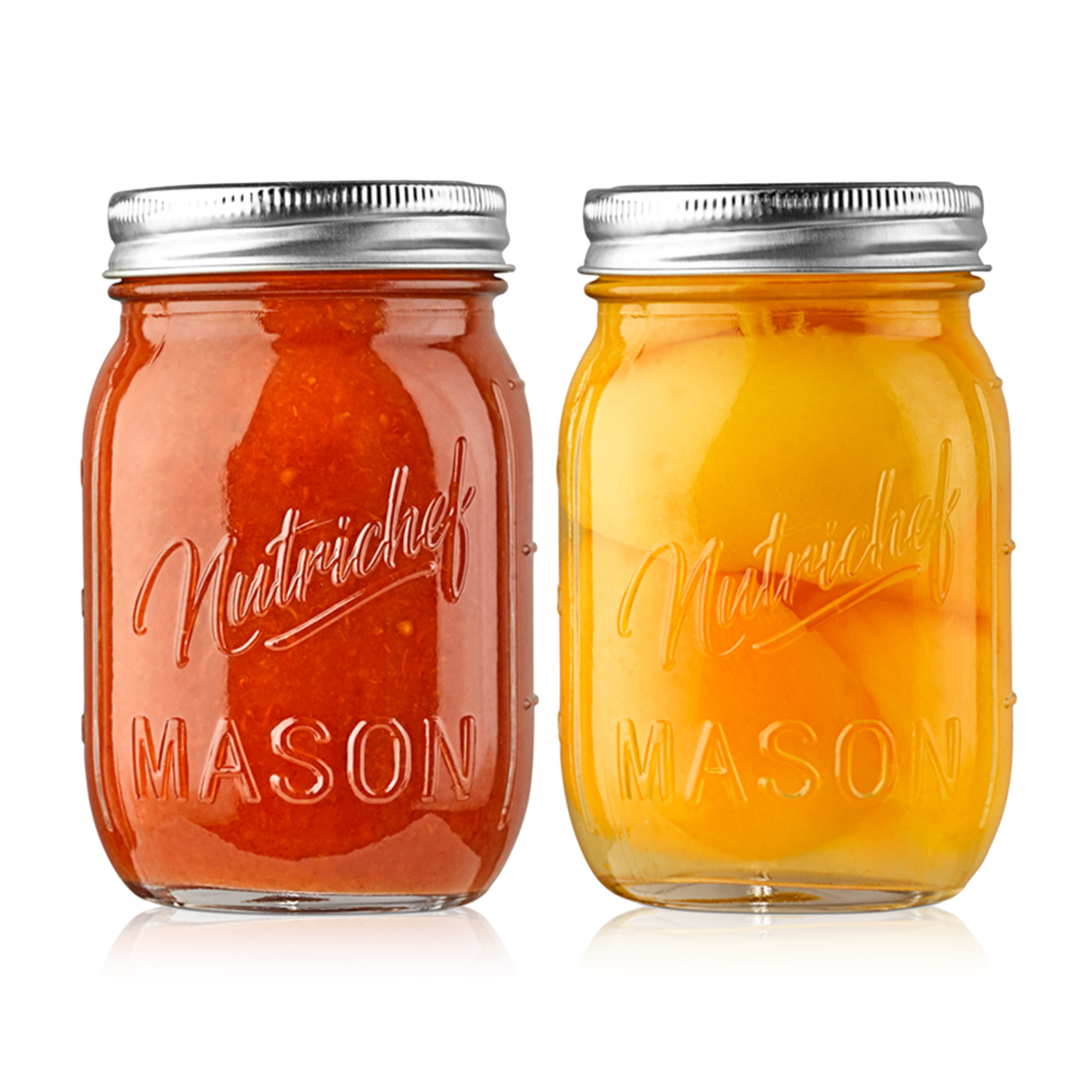 Ball Amber Glass Wide Mouth Mason Jars (16 oz/Pint) With Airtight