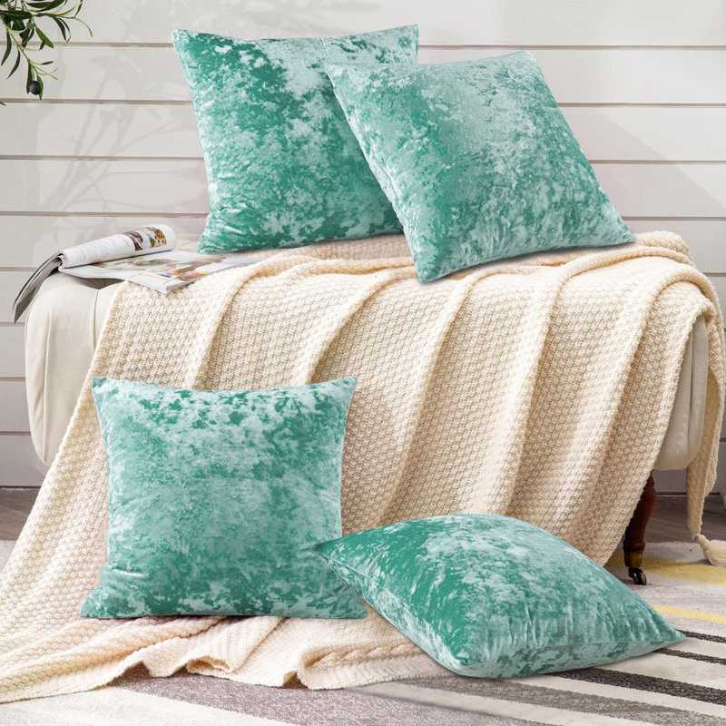 Housses de coussin en velours écrasé, Mer du nord